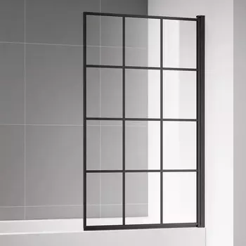 Шторка на ванну AQUAme AQM2858-R 80х140, профиль черный матовый