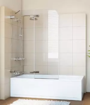 Шторка на ванну GuteWetter Trend Pearl GV-862A левая 110 см стекло бесцветное, фурнитура хром TREND PEARL GV-862A CR 1 L 110