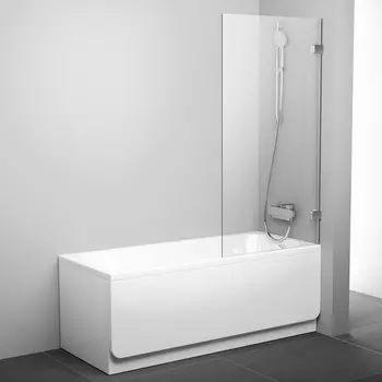 Шторка на ванну Ravak BVS1-80 Transparent, фурнитура хром