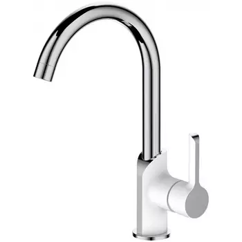 Смеситель для кухни Haiba HB70805-8, белый/хром