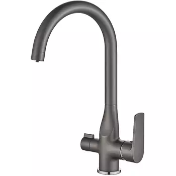 Смеситель для кухни Haiba HB76533-3, пепельный