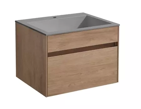 Тумба c раковиной Vincea Chiara 60 N.Oak VMC-2C600NO+VCB-13600G
