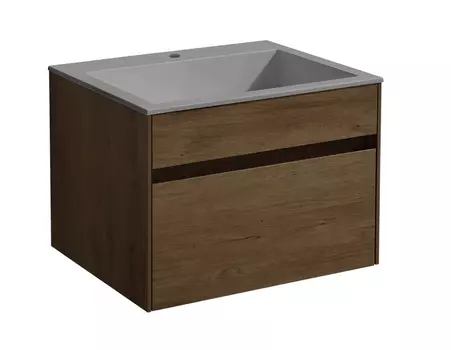 Тумба c раковиной Vincea Chiara 60 T.Oak VMC-2C600TO+VCB-13600G