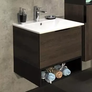 Тумба для комплекта Comforty Франкфурт 60 подвесная, дуб шоколадно-коричневый 00-00000606