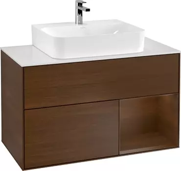 Тумба для комплекта Villeroy & Boch Finion G121GNGN 100 с подсветкой и освещением стены