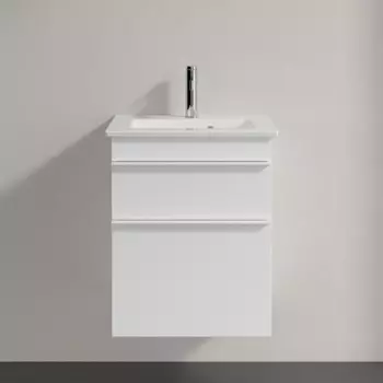 Тумба для комплекта Villeroy & Boch Venticello 46 gossy white, с белыми ручками A92202DH