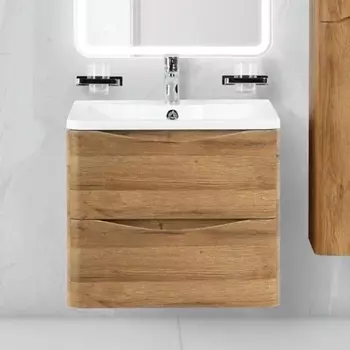 Тумба с раковиной BelBagno Acqua 60 подвесная, rovere rustico