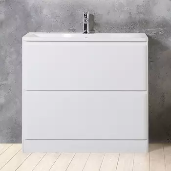 Тумба с раковиной BelBagno Albano 100 напольная, bianco lucido