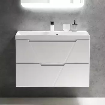 Тумба с раковиной BelBagno Vittoria 90 подвесная, bianco lucido