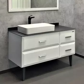 Тумба с раковиной Comforty Империя 120, столешница антрацит