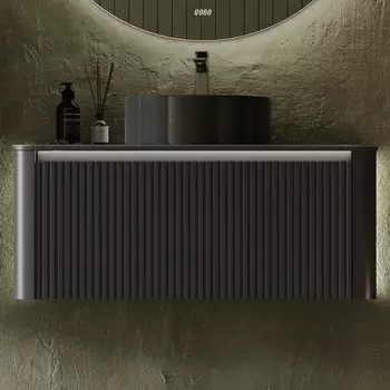 Тумба с раковиной Jorno Lumino 100 антрацит
