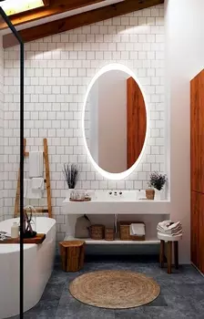 Зеркало Континент Lily LED 57х77 с подсветкой ЗЛП688