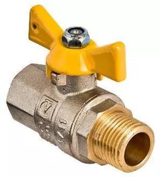 Кран шаровой Valtec VALGAS для газа Внутренний-Наружный (бабочка) 3/4"