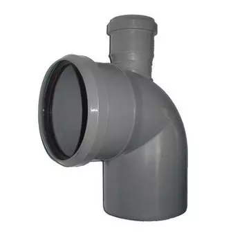 Отвод канализационный ф110х110х50 87° верхний Политэк
