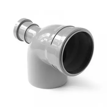 Отвод канализационный ф110х110х50 87° задний Политэк