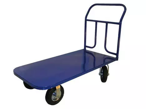 Тележка платформенная ТП-320 с большегрузными колесами 160мм (поворотных 4 колеса с тормозом)