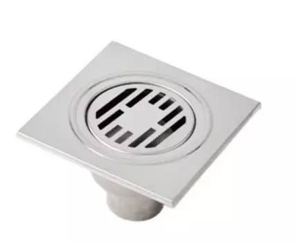 Трап TIM из нержавеющей стали с вертикальным выпуском 10см*10см