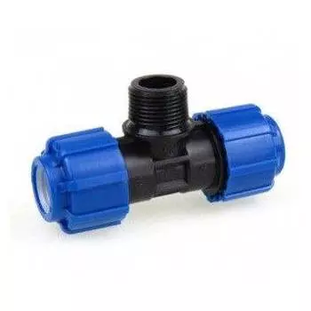 Тройник наружный ПНД Политэк Ф20-1/2"