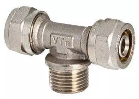 Тройник с наружной резьбой (обжим) Valtec Ф32-1"