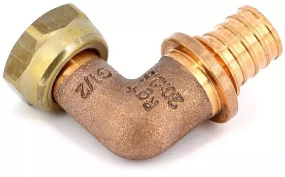Угольник-переходник REHAU с накидной гайкой RX+ 16-G 1/2