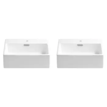 Акционный набор 2 в 1 Wellsee Graceful Pro 150901001, подвесные/накладные раковины 2 шт, ширина одно