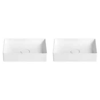 Акционный набор 2 в 1 Wellsee Pure BY Wellsee 150702001, накладные раковины 2 шт, ширина одного умыв