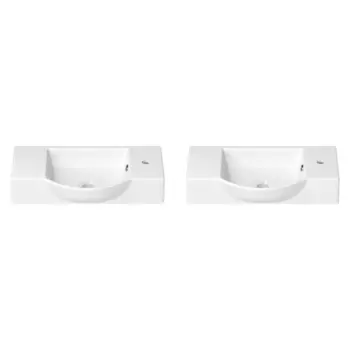 Акционный набор 2 в 1 Wellsee WC Area 151809001, подвесные/накладные раковины 2 шт, ширина одного ум