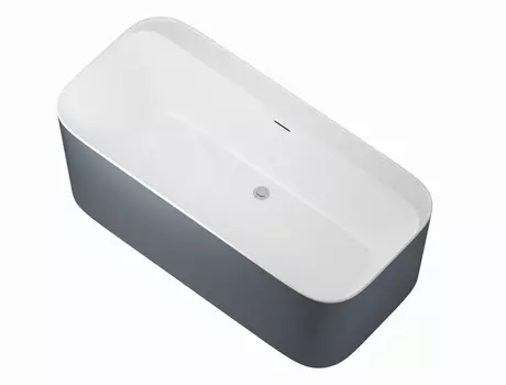 Акриловая ванна Allen Brau Infinity 170x78 2.21001.21/BGM белая матовая/сине-серая