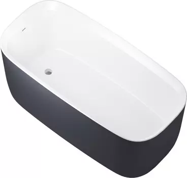Акриловая ванна Allen Brau Infinity 170x78 2.21003.21/AM белая матовая/антрацит стандартный слив