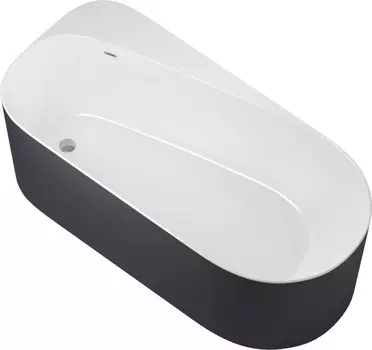 Акриловая ванна Allen Brau Priority 170x80 2.31001.20/AM белый глянец/антрацит стандартный слив