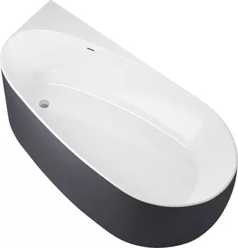 Акриловая ванна Allen Brau Priority 170x80 2.31002.20/AM белый глянец/антрацит стандартный слив