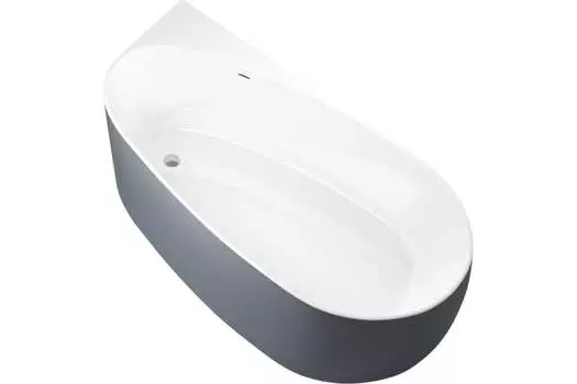 Акриловая ванна Allen Brau Priority 170x80 2.31002.20/BGM белая глянцевая/сине-серая