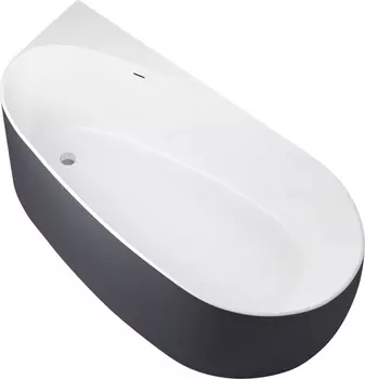 Акриловая ванна Allen Brau Priority 170x80 2.31002.21/AM белая матовая/антрацит стандартный слив