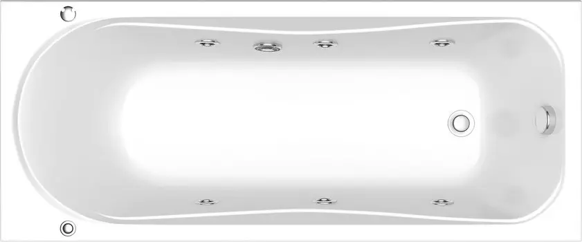 Акриловая ванна Bas Атланта 170x70 см с гидромассажем