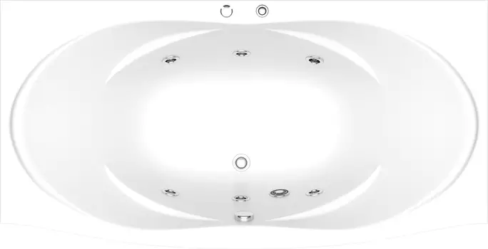 Акриловая ванна Bas Фиеста 194x100 см с гидромассажем