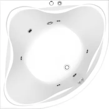 Акриловая ванна Bas Риола 135x135 см с гидромассажем