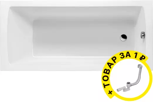 Акриловая ванна Excellent Aquaria 150x70 + слив-перелив