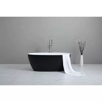Акриловая ванна Frank F6123 White/Black отдельностоящая