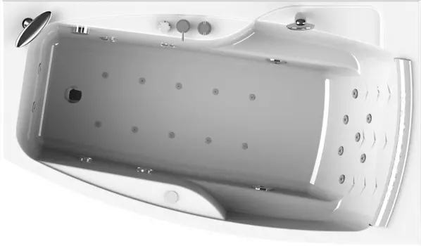 Акриловая ванна Радомир Аризона Комфорт Bronze правая, с фронтальной панелью