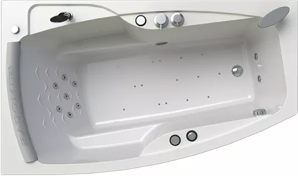 Акриловая ванна Radomir Аризона Релакс Chrome 170x100 левая с фронтальной панелью