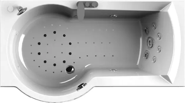 Акриловая ванна Радомир Валенсия Комфорт Bronze левая