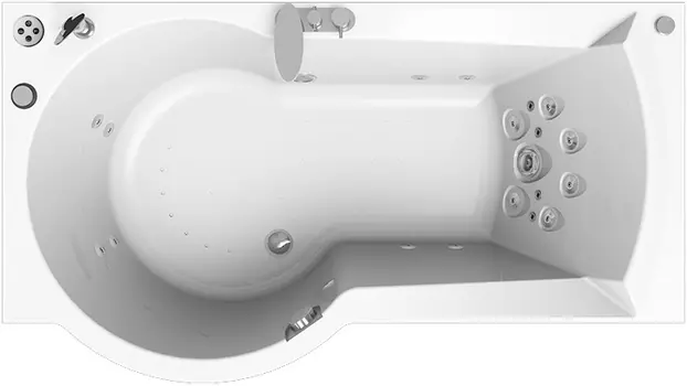 Акриловая ванна Radomir Валенсия Специальный Chrome 170x95 левая