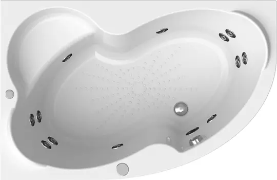 Акриловая ванна Radomir Vannesa Massage Ирма 169х110, с каркасом и экраном, баланс, L