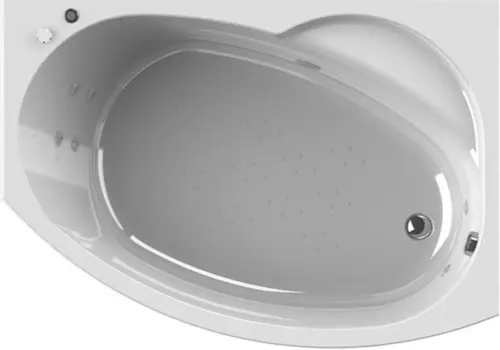 Акриловая ванна Radomir Wachter Монти R с гидромассажем и экраном, форсунки белые