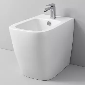 Биде напольное ArtCeram A16 ASB005 01 00 с отверстием под смеситель, белый глянцевый