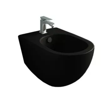 Биде подвесное ArtCeram File 2.0 FLB003 17 00 с отверстием под смеситель, черный матовый