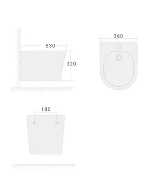 Биде подвесное Boheme Avva new 973-B-BIDET черный матовый