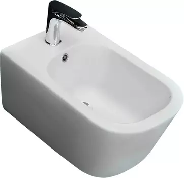 Биде подвесное Kerasan Tribeca 512530 с 1 отверстием под смеситель, белый матовый