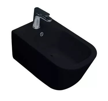 Биде подвесное Kerasan Tribeca 512531 с 1 отверстием под смеситель, черный матовый