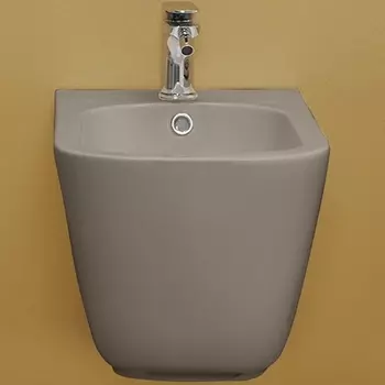 Биде подвесное Kerasan Tribeca 512581 с 1 отверстием под смеситель, nocciola matt